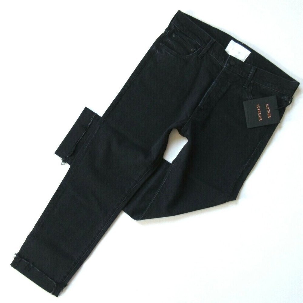 NWT Mother Superior Scrapper Cuff Ankle Fray in Who's Sorry Now Crop Jeans 30